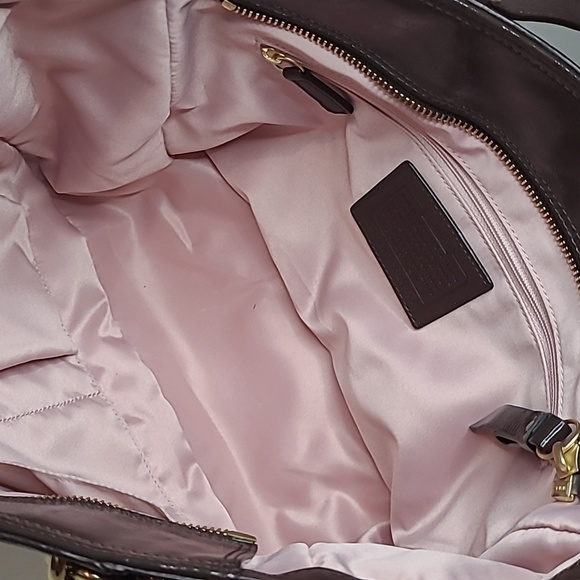 Coach Shiny Brown Shoulder Bag - Picture 12 of 14